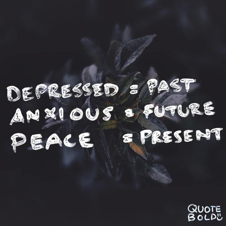 Peace Mind citeert depressief