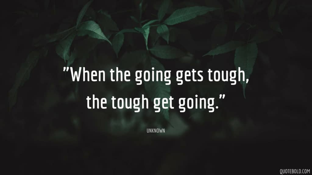 Going или getting. When the going gets tough, the tough get going. Пословица when the doing gets tough. Quotes with authors.