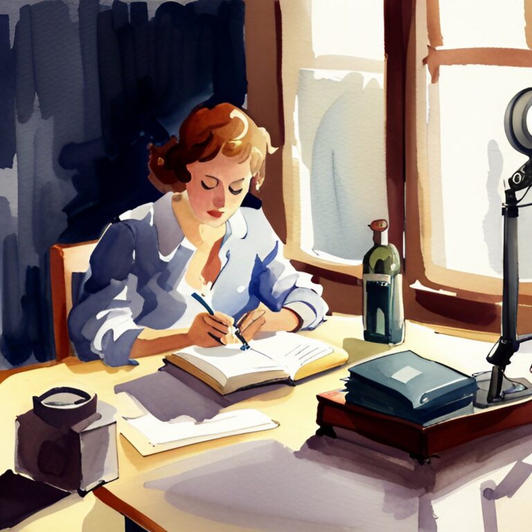 an author using a writing prompt