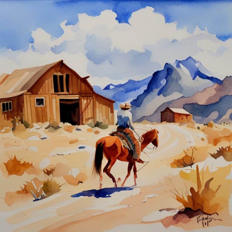 western watercolor background